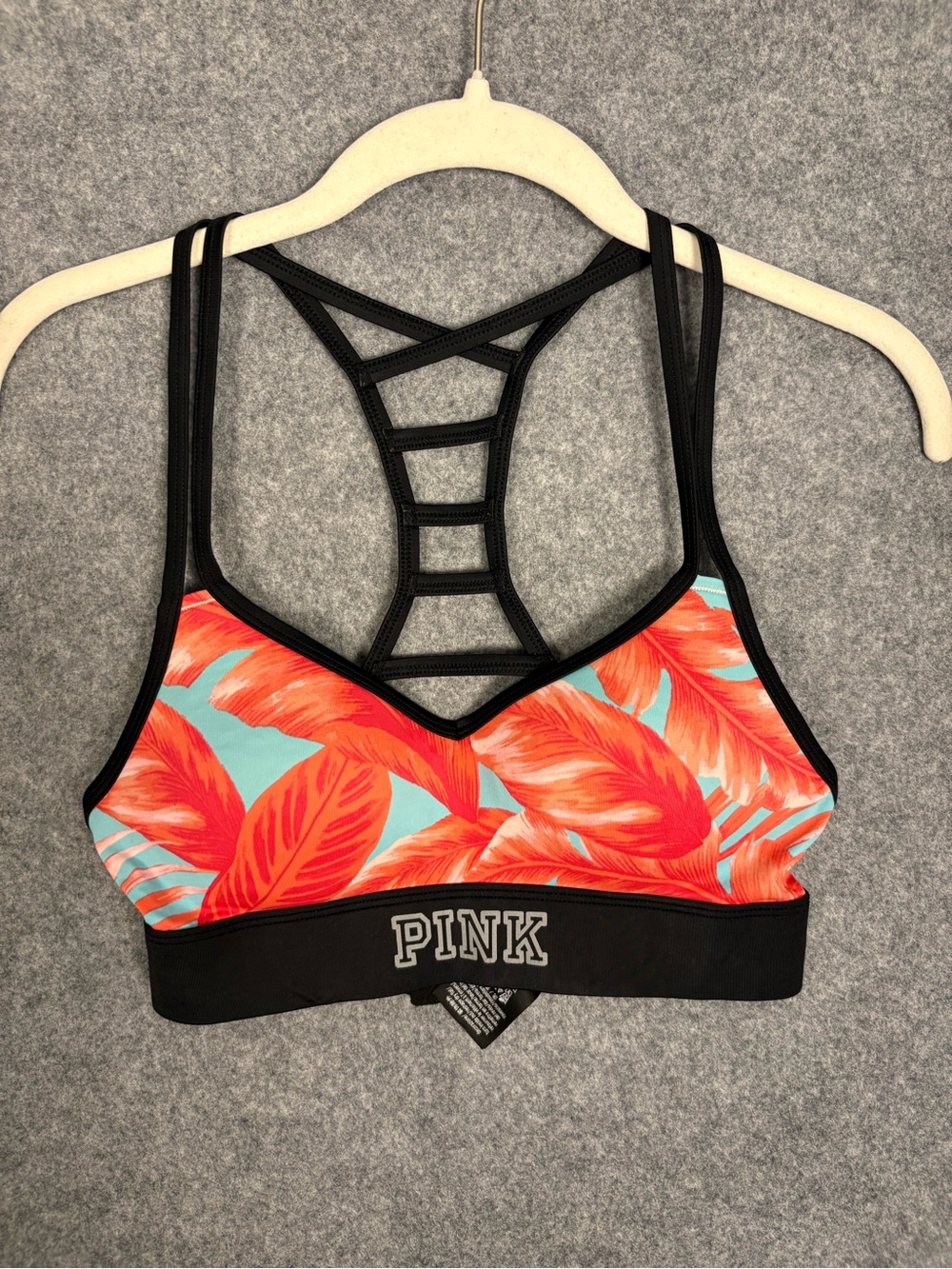 Victoria’s Secret PINK Ultimate Push Up Sports Bra XS Tropical Floral